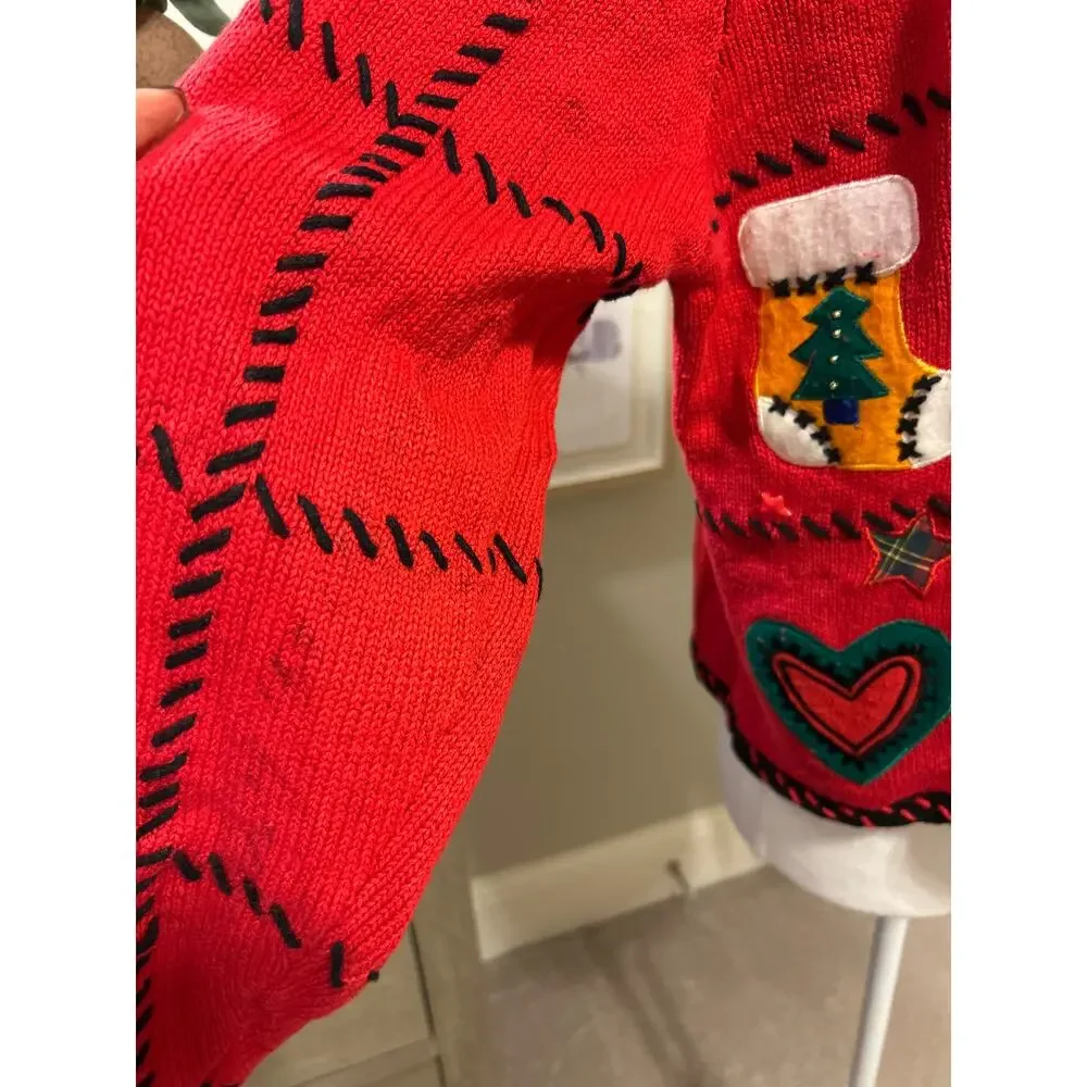 Designers Original Studio | Vintage Knit Holiday Cardigan | Large - Picture 6 of 15